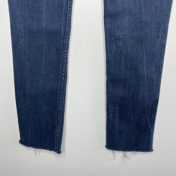 HUDSON Womens Carly Straight Flap-Pockets Jeans Sz 25 Raw-Hem Stretch Low-Rise - Picture 7 of 10